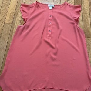 Loft Coral Blouse EUC